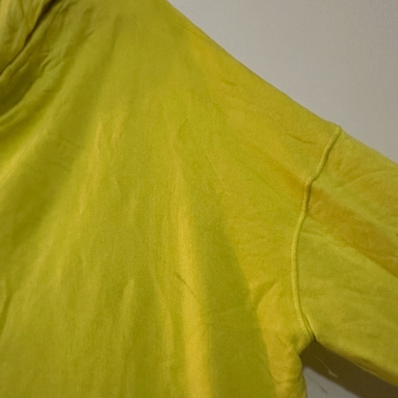 NWT Sundry Oversized Pullover Hoodie with Rainbow Drawstrings Neon Yellow - Picture 4 of 9